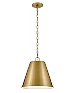 Blake 1-Light LED Pendant in Lacquered Brass