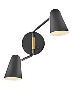 Birdie 2-Light LED Wall Sconce in Black