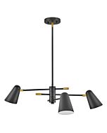 Birdie 3-Light LED Chandelier in Black