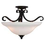 Monrovia 3-Light Semi-Flush Mount in Oil Rubbed Bronze