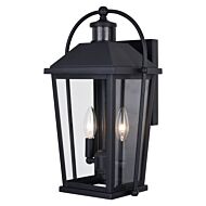 Lexington 2-Light Outdoor Motion Sensor Wall Light in Textured Black