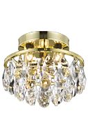 Clara 3-Light Flush Mount in Gold