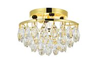 Clara 4-Light Flush Mount in Gold