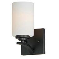 Deven 1-Light Wall Sconce in Black