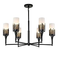 Sawgrass 6-Light Chandelier in Matte Black