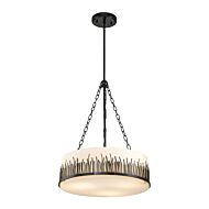 Sawgrass 3-Light Pendant in Laquered Black