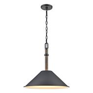 Neville 1-Light Pendant in Charcoal Black