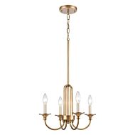 Cecil 4-Light Semi-Flush Mount in Natural Brass