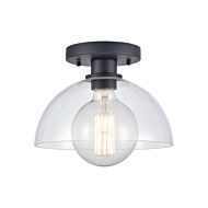 Julian 1-Light Semi-Flush Mount in Matte Black