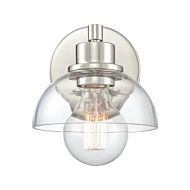 Julian 1-Light Bathroom Vanity Light in Polished Nickel