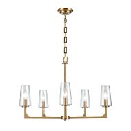 Fitzroy 5-Light Chandelier in Lacquered Brass