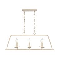 Joanie 6-Light Linear Chandelier in Antique White