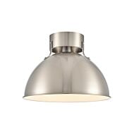 Zayne 1-Light Semi-Flush Mount in Brushed Nickel