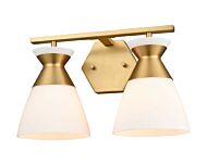 DVI Sunnybrook 3-Light Bathroom Vanity Light in Brass