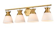 DVI Sunnybrook 4-Light Bathroom Vanity Light in Brass