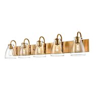 DVI Emma 5-Light Bathroom Vanity Light in Brass