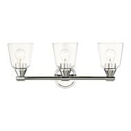 Catania 3-Light Bathroom Vanity Sconce in Polished Chrome