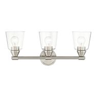 Catania 3-Light Bathroom Vanity Sconce in Brushed Nickel