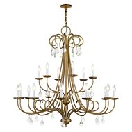 Daphne 18-Light Chandelier in Antique Gold Leaf