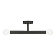 Copenhagen 2-Light Semi-Flush Mount in Black