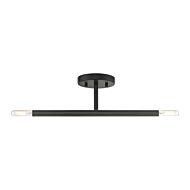 Copenhagen 2-Light Semi-Flush Mount in Black