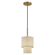 Bellingham 1-Light Mini Pendant in Antique Gold Leaf