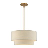 Bellingham 3-Light Pendant Chandelier in Antique Gold Leaf