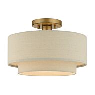 Bellingham 1-Light Semi-Flush Mount in Antique Gold Leaf