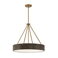 Erba 6-Light Pendant in Old Satin Brass