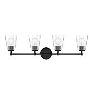 Ingo 4-Light Bathroom Vanity Light in Matte Black