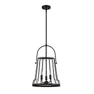 Alba 3-Light Pendant in Matte Black