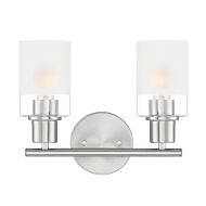 Cedar Lane 2-Light Bathroom Vanity Light in Brushed Nickel