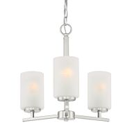 Carmine 3-Light Chandelier in Brushed Nickel