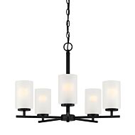 Carmine 5-Light Chandelier in Matte Black