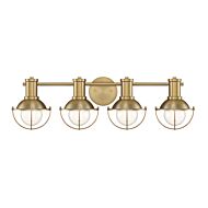 Dalton 4-Light Bathroom Vanity Light in Brushed Gold