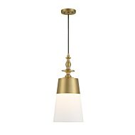 Ava 1-Light Pendant in Brushed Gold