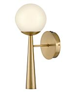 Izzy 1-Light LED Wall Sconce in Lacquered Brass