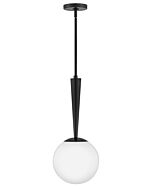 Izzy 1-Light LED Pendant in Black