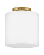 Pippa 1-Light LED Flush Mount in Lacquered Brass