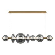 Atomo 1-Light Island Chandelier in Gold, Champ, Gld Leaf