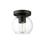 Knox 1-Light Flush Mount in Black