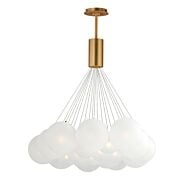 Burst 20-Light LED Pendant in Gold