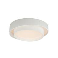 Ziggurat 1-Light LED Flush Mount in White