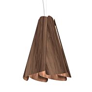 Fuchsia 1-Light Pendant in American Walnut