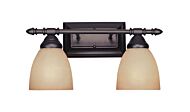 Apollo 2-Light Bathroom Vanity Light Bar in Oil Rubbed Bronze