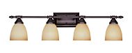 Apollo 4-Light Bathroom Vanity Light Bar in Oil Rubbed Bronze