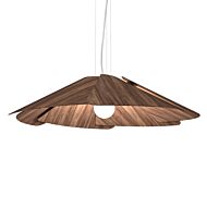 Fuchsia 1-Light Pendant in American Walnut