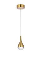 Amherst 1-Light LED Pendant in satin gold