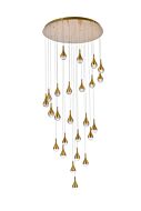 Amherst 25-Light LED Chandelier in satin gold