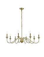 Rohan 8-Light Chandelier in Satin Gold